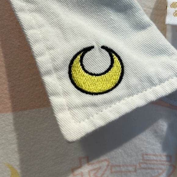 SAILOR MOON BoxLunch Rugby Shirt Long Sleeve Embroidered Anime Cotton Large - Picture 4 of 8
